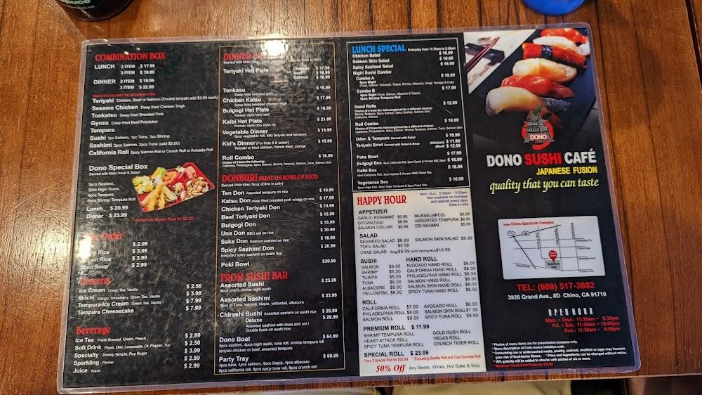 Dono Sushi Cafe Kids' Dinner